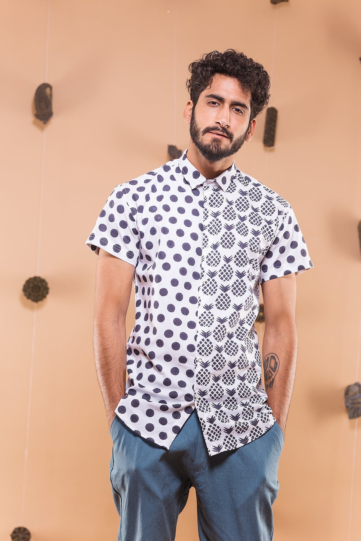 Polka Pineapple Dual Shirt (1639574863915)