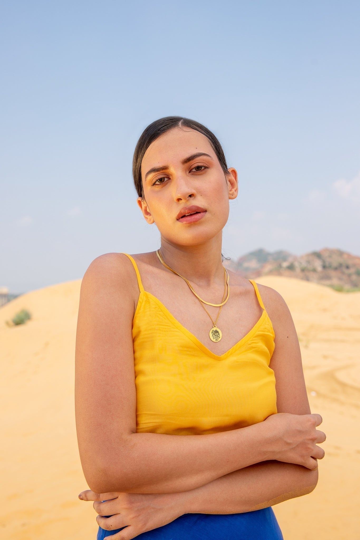 Marigold Silk Top (7093630959785)