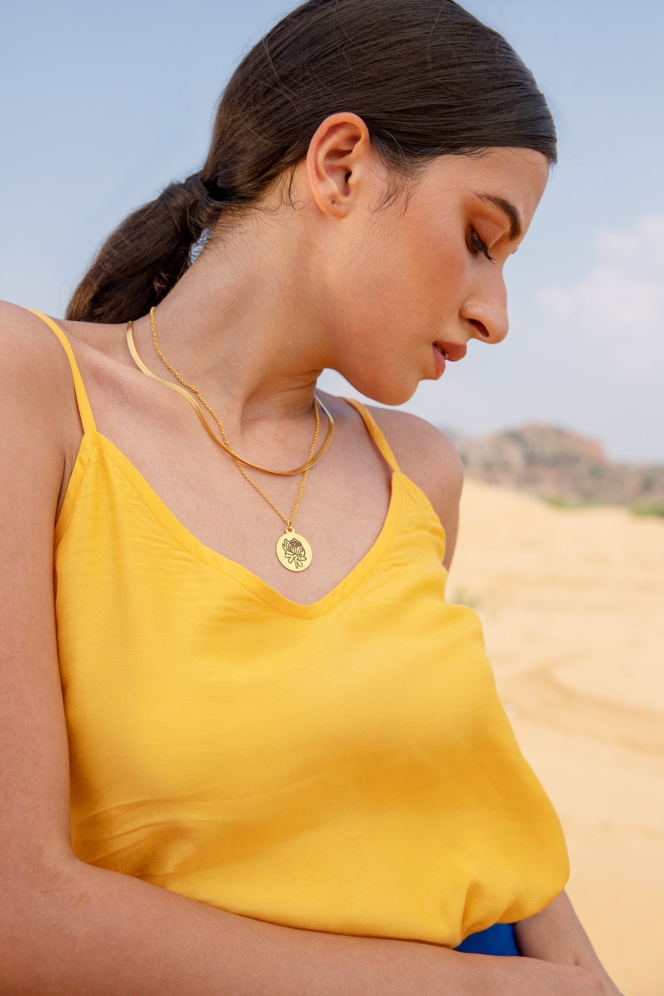 Marigold Silk Top (7093630959785)