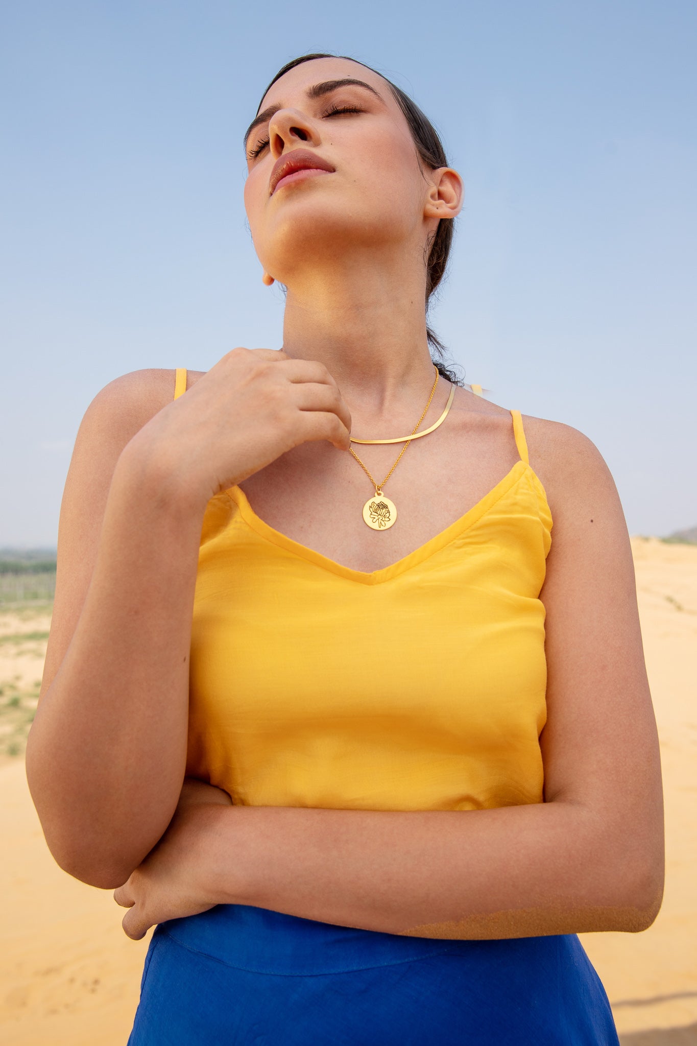 Marigold Silk Top (7093630959785)