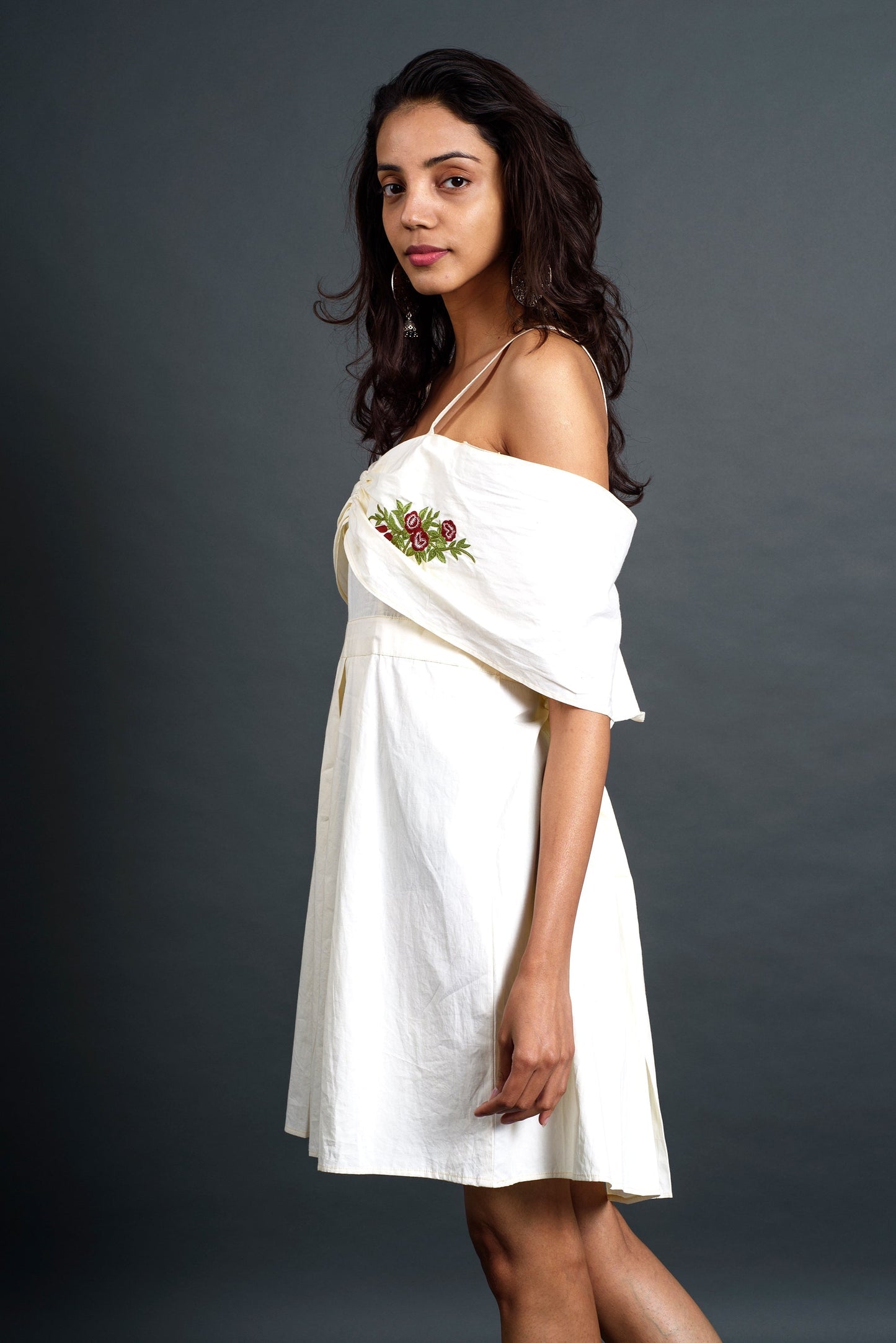 Elves Rose Emroidered Dress (441492013095)