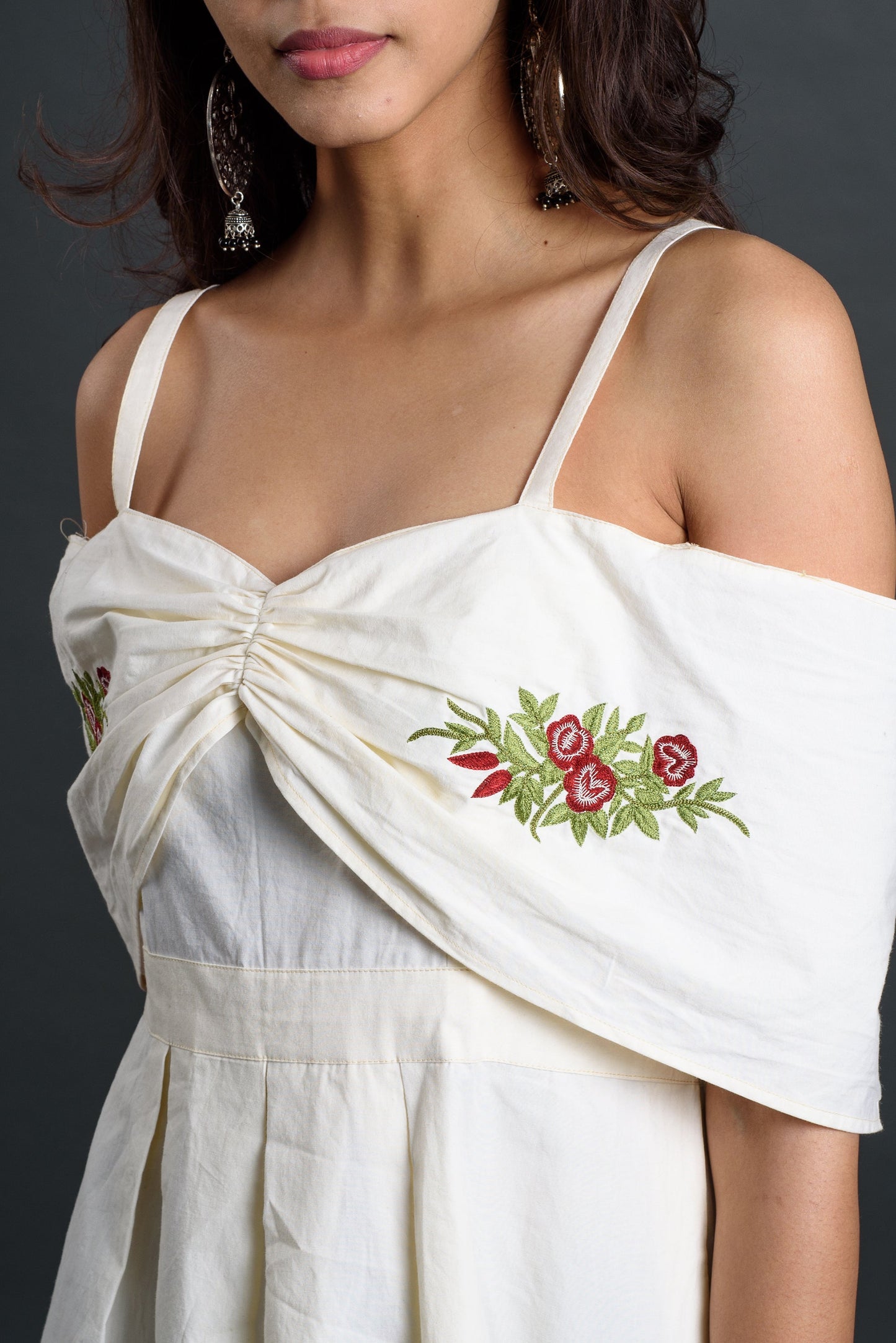 Elves Rose Emroidered Dress (441492013095)