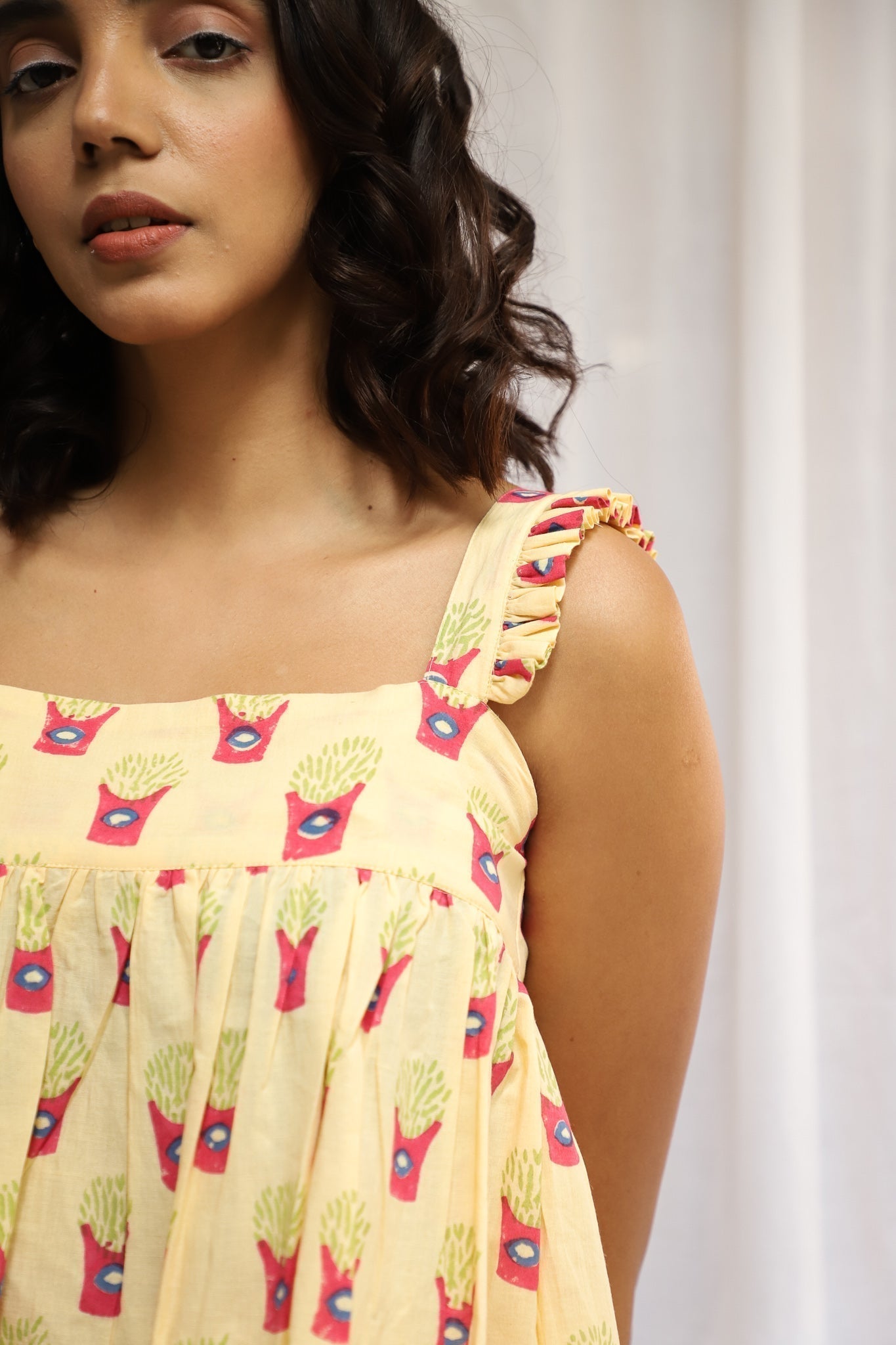 Yellow French Fries Short Set